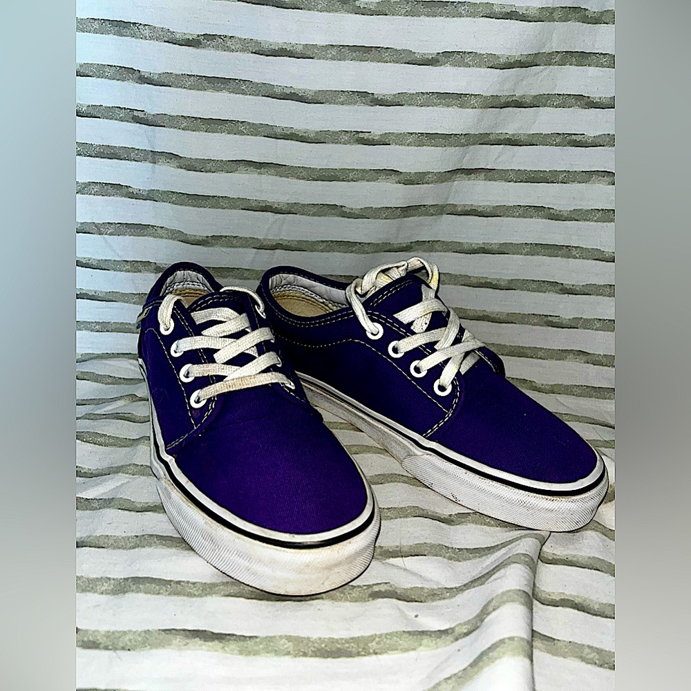 Purple canvas vans
